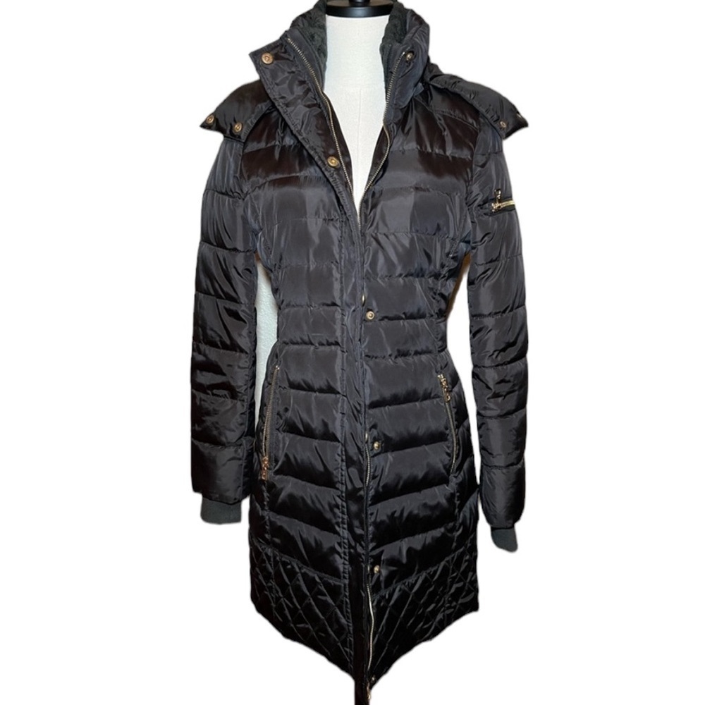 Sam Edelman Women’s Coat Faux Fur Trim Parka Size S